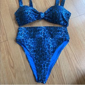 Beach Riot Blue Cheetah Bikini